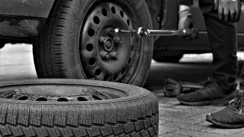 Storage Ottoman from Old Tires